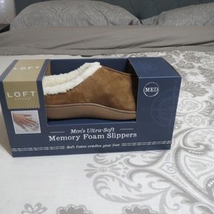 SIZE M(7-8)MEN'S MEMORY FOAM HOUSE SLIPPERS/SHOES